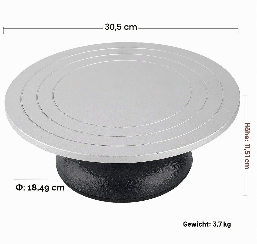 Töpferscheibe drehbar 30cm Eisen mit Kugellager für Keramik - Bild 2