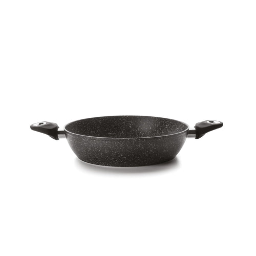 Bratpfanne 28 cm Aluminium Steinstil-Beschichtung für Induktion