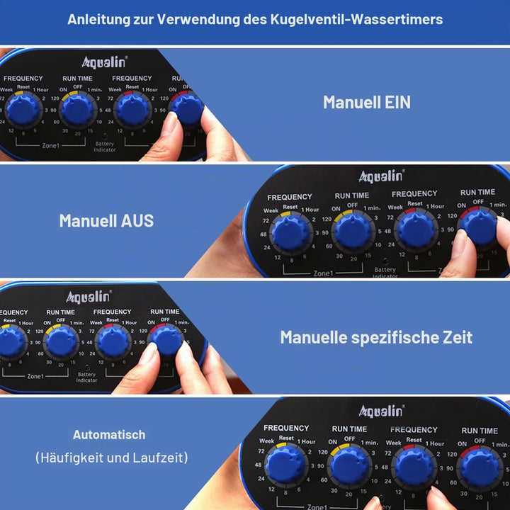 Bewässerungscomputer 2-Wege unabhängig steuerbar für 3/4&