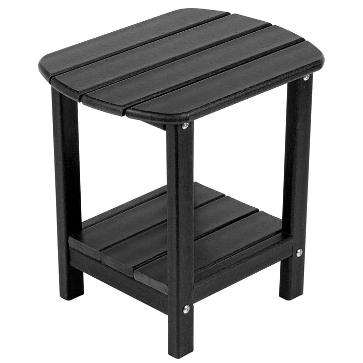 Beistelltisch Outdoor HDPE 2 Ebenen 42x30x44 cm wetterfest Terrasse