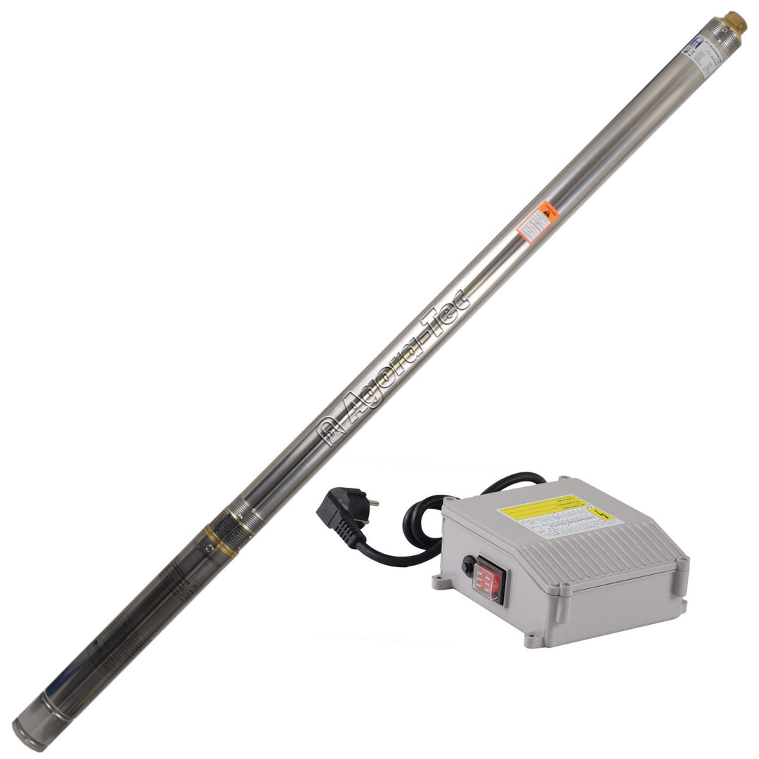 Tiefbrunnenpumpe 3 Zoll Edelstahl 1100W 144m Förderhöhe 30m Kabel