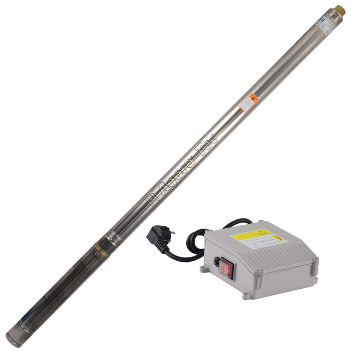 Tiefbrunnenpumpe 3 Zoll Edelstahl 1100W 144m Förderhöhe 30m Kabel