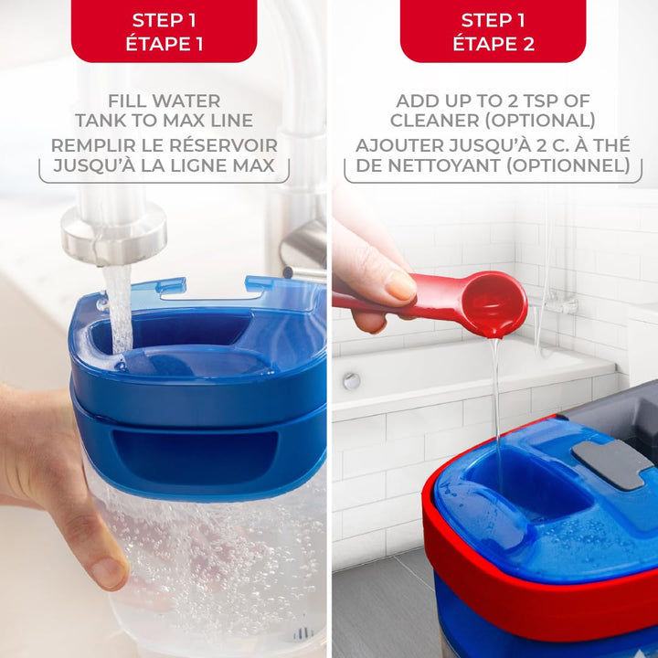 Flachmopp-Set mit Dual-Tank Sauberwasser-Trennung Mikrofaser - Bild 6