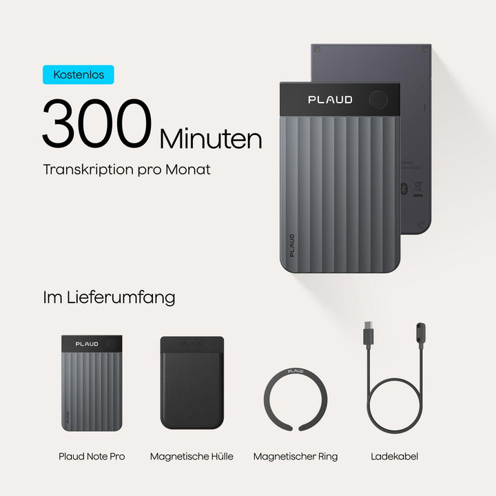 KI-Diktiergerät mit AMOLED-Display 5 Mikrofone Transkription 112 Sprachen - Bild 10