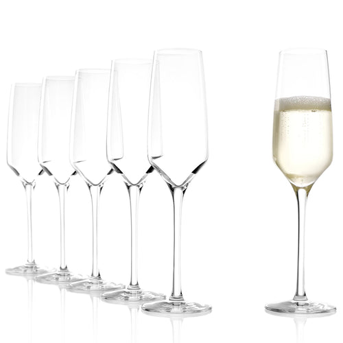 Sektgläser Kristallglas 190 ml 6er-Set für Champagner & Prosecco