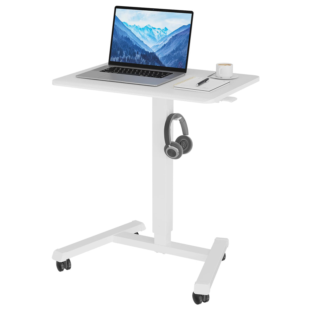 Mobiler Stehtisch höhenverstellbar 65x45cm mit Rollen bis 15kg