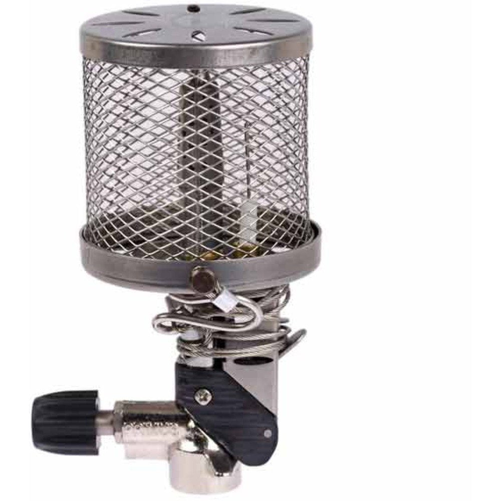 Gaslaterne Camping Piezozündung Edelstahlgitter 360 Lumen kompakt - Bild 3