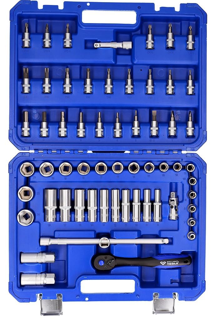 Steckschlüssel-Satz 3/8 Zoll 61-tlg Chrom-Vanadium im Koffer - Bild 7