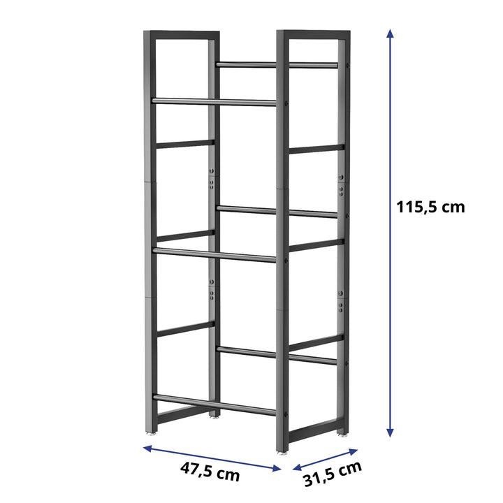 Getränkekistenregal Metall 3 Kisten 150 kg schwarz - Bild 2