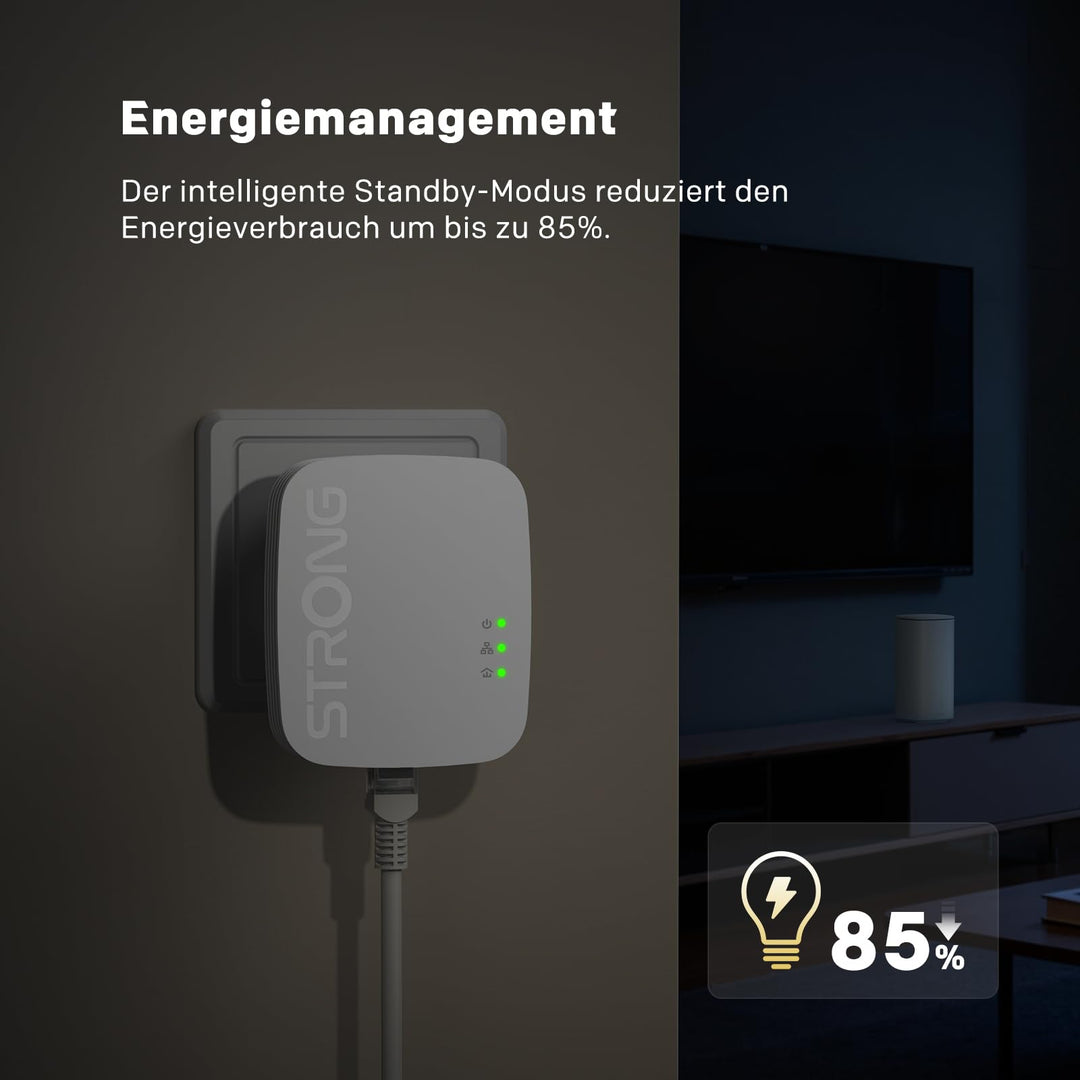 Powerline Adapter Set 600 Mbit/s mit 100 Mbit/s LAN für Smart-TV &amp; Gaming - Bild 6