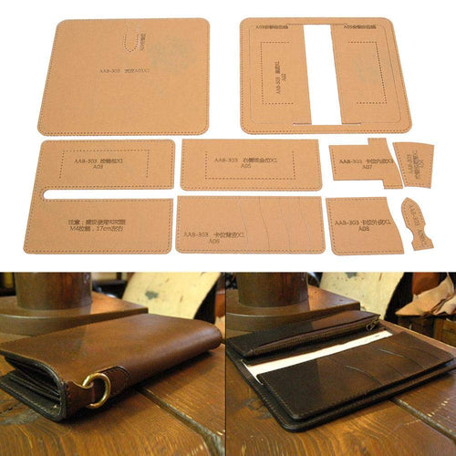 Acryl-Schablonen-Set für Leder-Taschen DIY Handwerk mit Stichmarkierungen