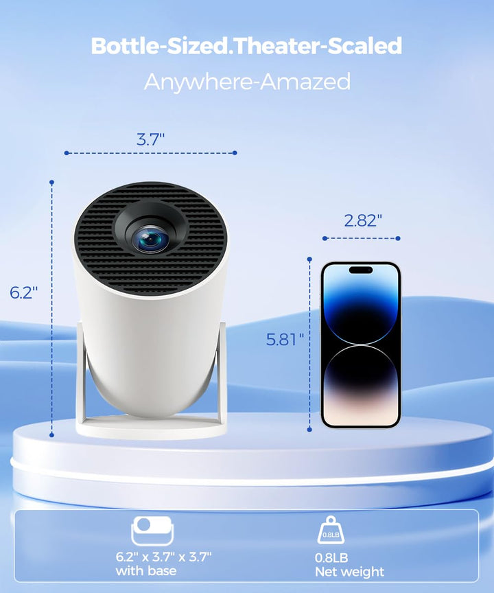 Mini Beamer 4K Android 14 WiFi 6 mit 200 Zoll und 180° drehbar - Bild 7