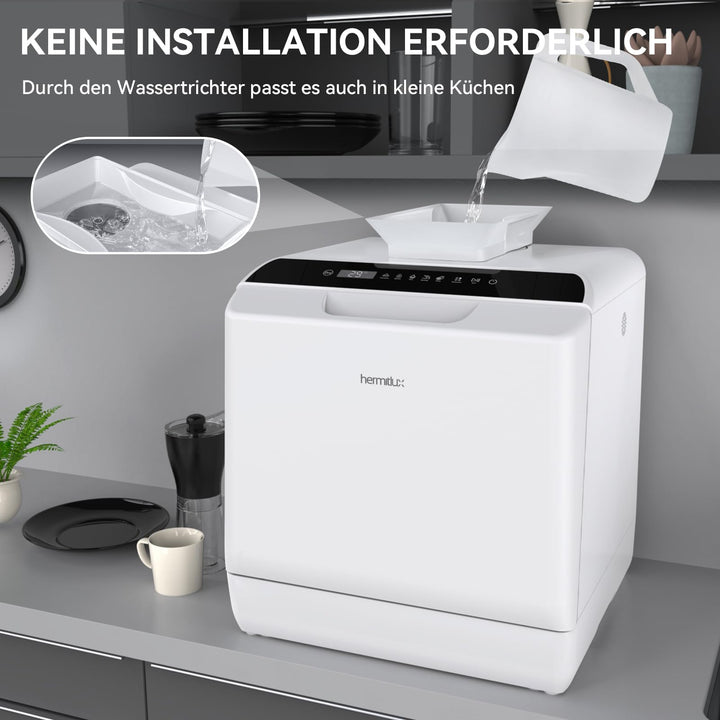 Mini Geschirrspüler 4 Gedecke 6 Programme Warmlufttrocknung - Bild 6