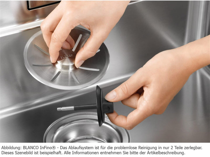 Unterbau-Spüle Edelstahl Seidenglanz 490x440mm mit InFino-Ablauf - Bild 6