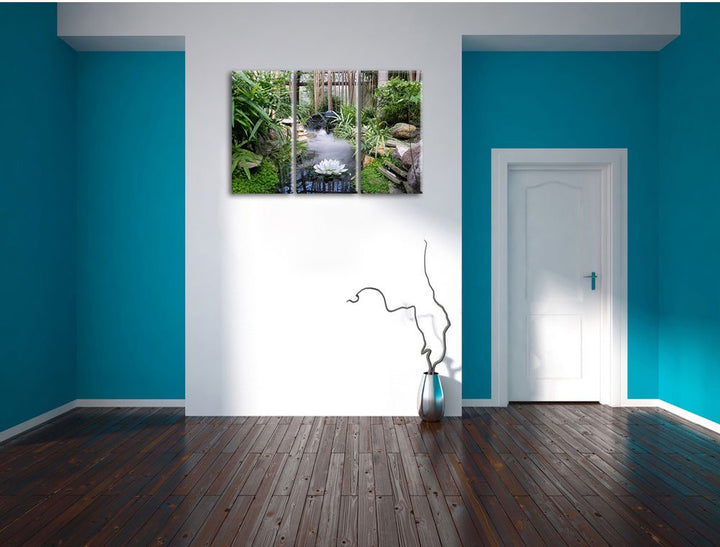Leinwandbild 3-teilig Zen Garten Japan 120x80 cm Wanddeko - Bild 5