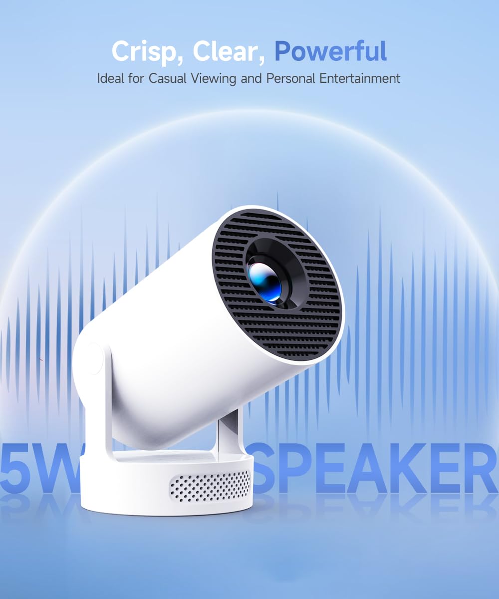 Mini Beamer 4K Android 14 Smart Projektor 200 ANSI 1080P - Bild 3