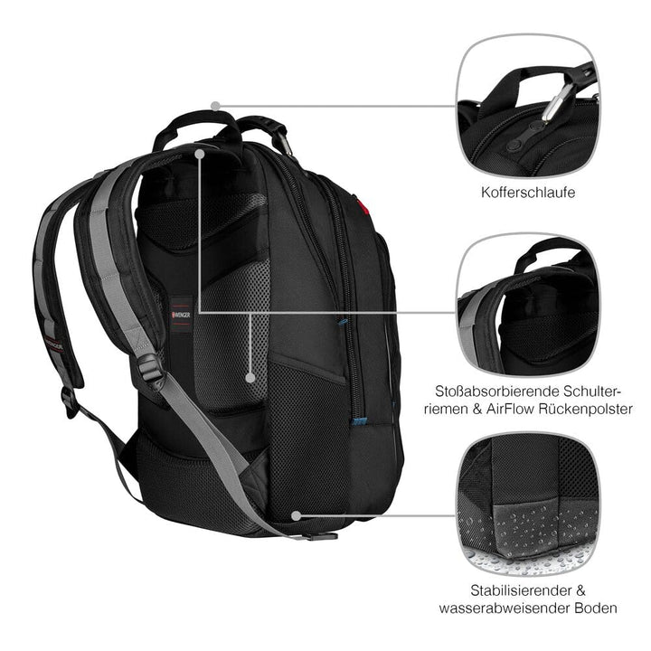 Laptop-Rucksack 17 Zoll 30 l mit Organizer für Büro und Business - Bild 6