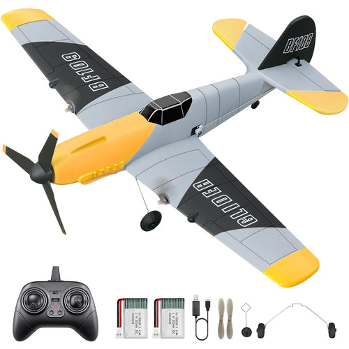 RC Flugzeug BF-109 Warbird 3-Kanal mit Gyro-Stabilisierung für Einsteiger