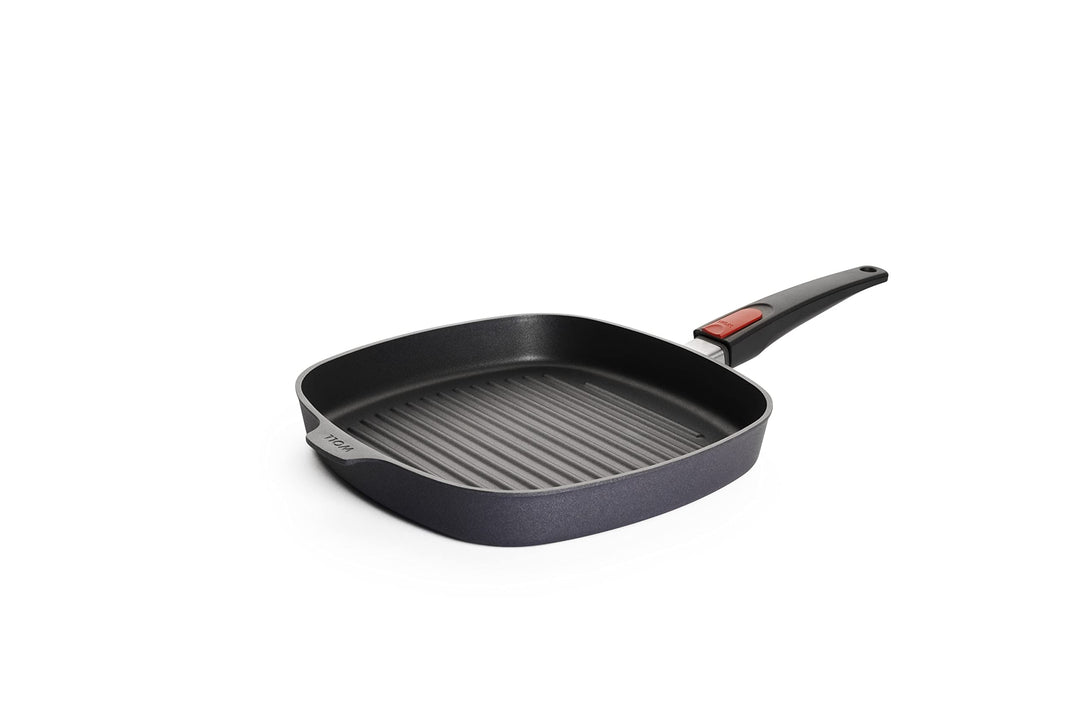 Grillpfanne Aluminiumguss 28x28 cm viereckig mit Antihaftbeschichtung
