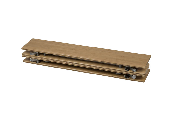 Campingtisch Bambus höhenverstellbar 43–65 cm Aluminium klappbar - Bild 7