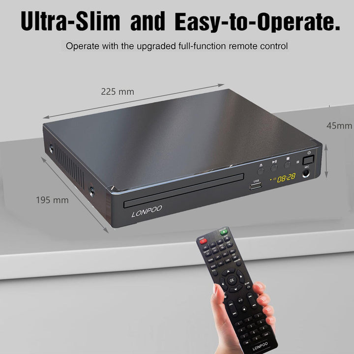 DVD-Player HDMI 1080p Upscaling Region Free für Fernseher - Bild 6