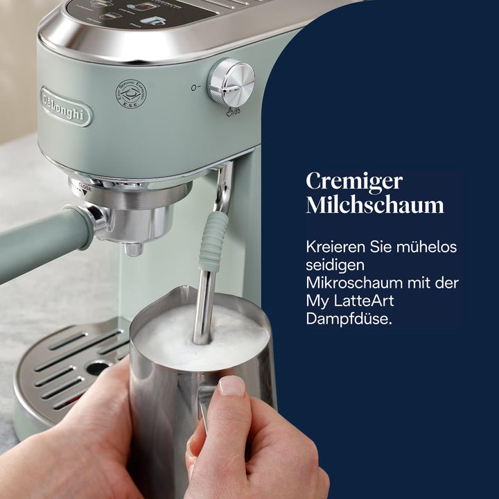 Siebträgermaschine mit Cold Brew Funktion kompakt Grün - Bild 6
