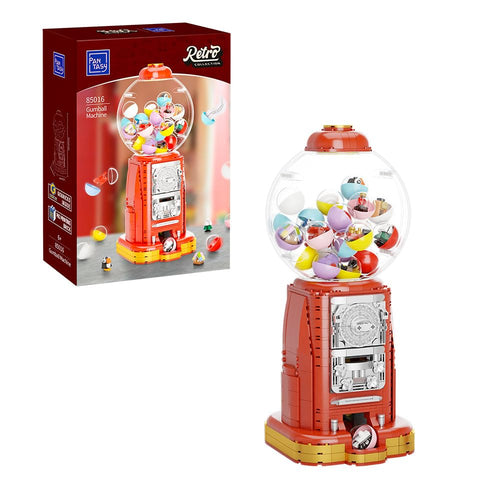 Kaugummiautomat Klemmbausteine Retro Bausatz 24 Kapseln Rot