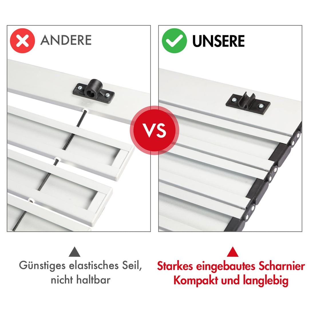 Klapptisch Camping Aluminium 70x70cm faltbar bis 30kg mit Tasche - Bild 5
