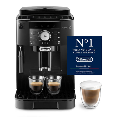 Kaffeevollautomat mit Milchaufschäumer 2 Getränke schwarz