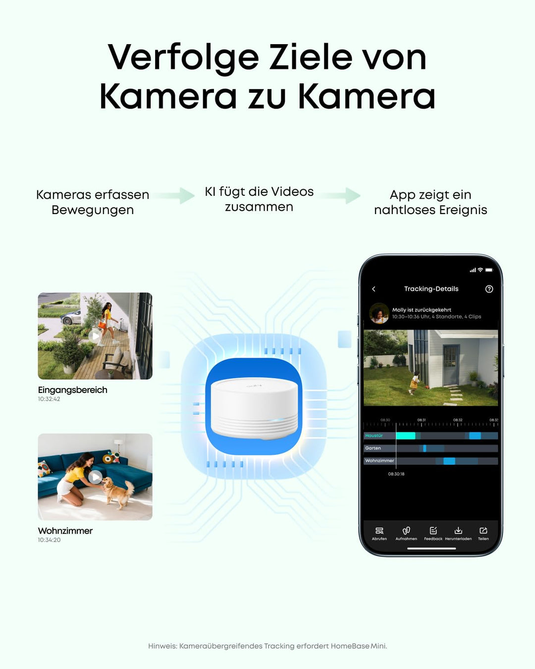 Überwachungskamera Set Aussen 2-Kamera Farbnachtsicht KI-Erkennung WLAN - Bild 8