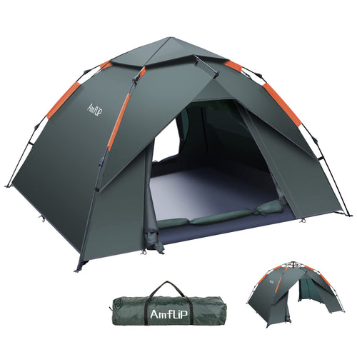 Pop-Up Kuppelzelt 2-3 Personen Camping wasserdicht Grün