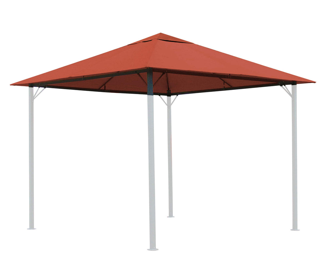 Pavillon Ersatzdach 3x3m Polyester wasserabweisend Terra/Rotorange