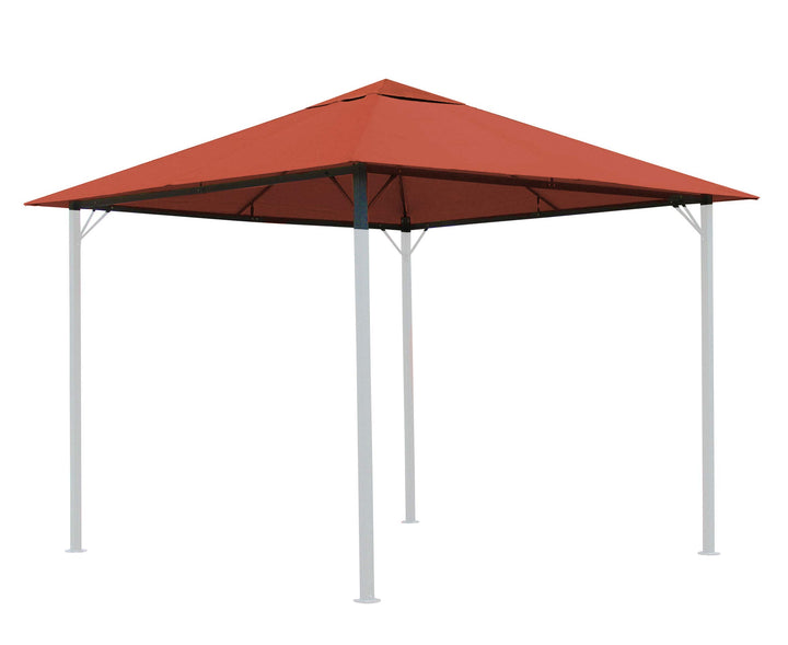 Pavillon Ersatzdach 3x3m Polyester wasserabweisend Terra/Rotorange