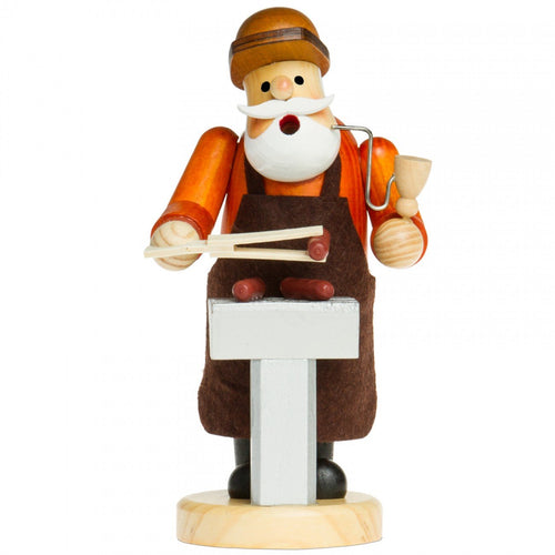 Räuchermännchen Holz Grillmeister Orange 19,5 cm gedrechselt