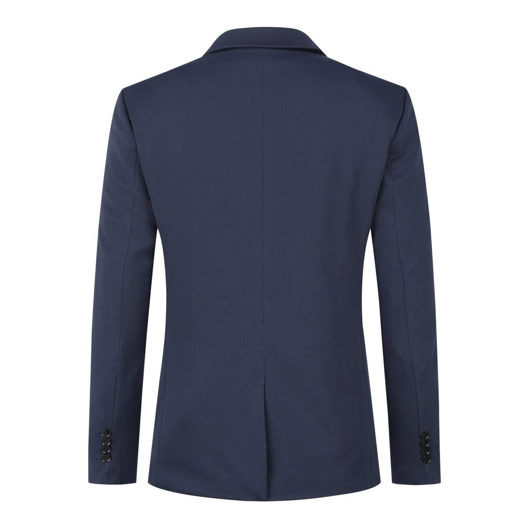 Herren Sakko Slim Fit Stretch 98% Polyester Dunkelblau Business - Bild 2