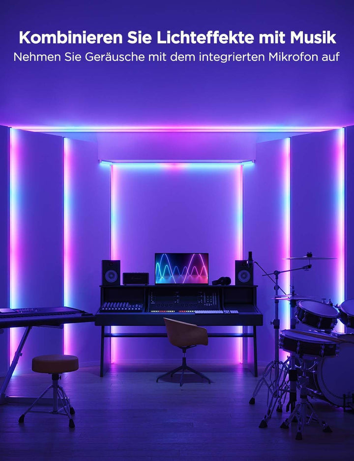 LED Strip RGBIC mit Alu-Schiene 5m Smart Alexa Google 60 LEDs/m - Bild 7