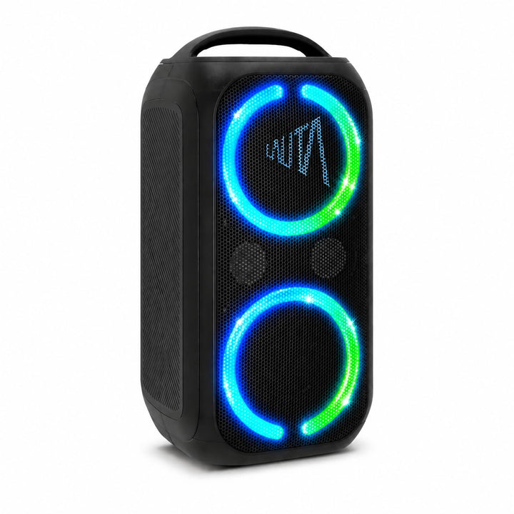 Bluetooth Partybox 80W RMS 103dB mit LED-Lichtshow und IPX4-Schutz