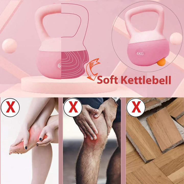 Soft Kettlebell 8 kg mit Eisensandfüllung für Heimtraining - Bild 6