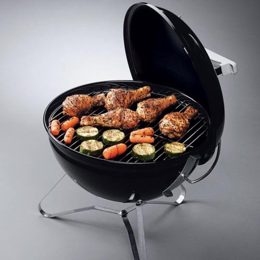Holzkohlegrill tragbar Ø 37 cm dreifl. vernickelter Rost für Camping - Bild 4