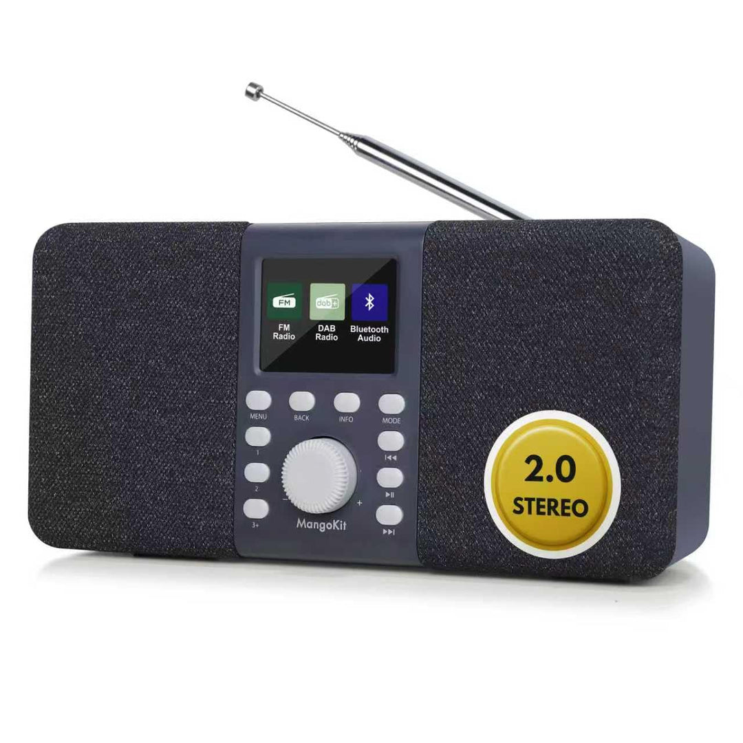DAB+ Stereo Radio Bluetooth 2,4" Farbdisplay Wecker Sleep-Timer