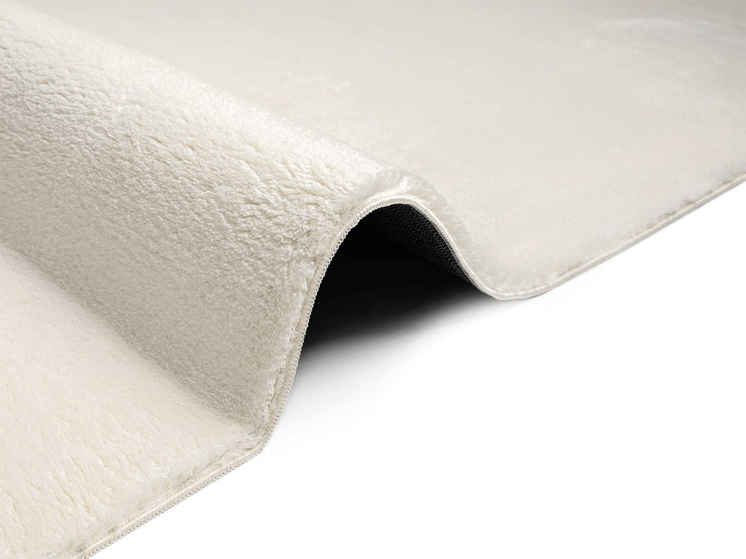 Teppich Felloptik Kurzflor 300x400 cm waschbar Anti-Rutsch Creme - Bild 6