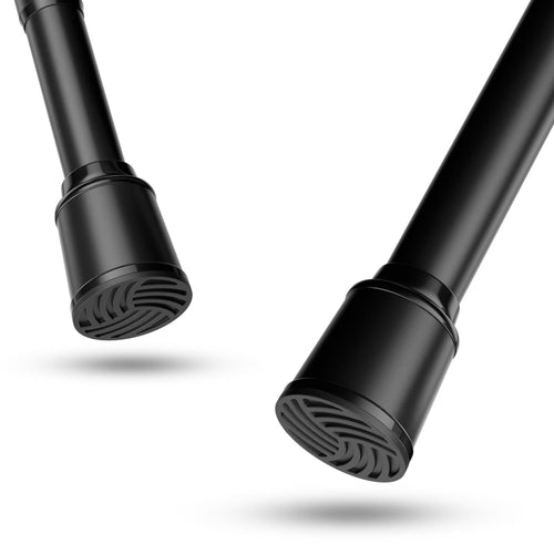 Gardinenstange ohne Bohren Teleskop Stahl schwarz 370-420cm Ø32mm