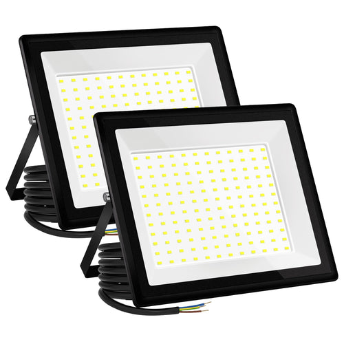LED Fluter Aussen 150W 2er-Set 16500lm 6500K IP66 Aluminium