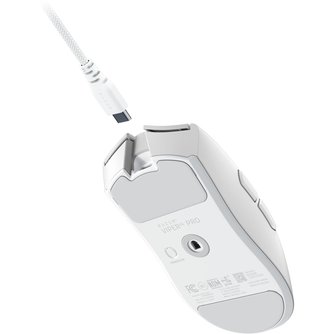 Gaming-Maus kabellos ultraleicht 50g 8kHz 50K Sensor weiss