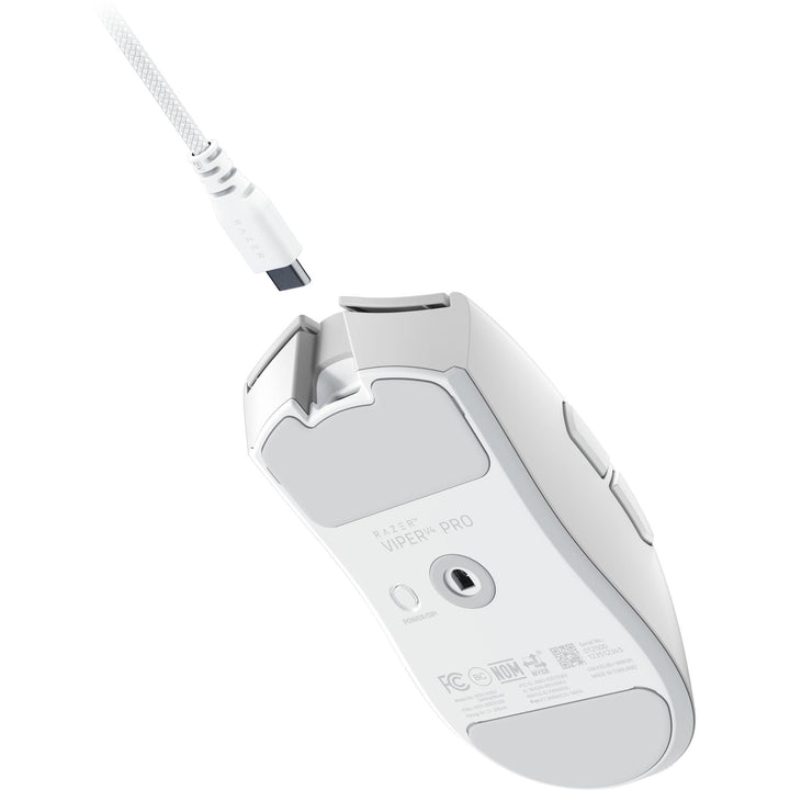 Gaming-Maus kabellos ultraleicht 50g 8kHz 50K Sensor weiss
