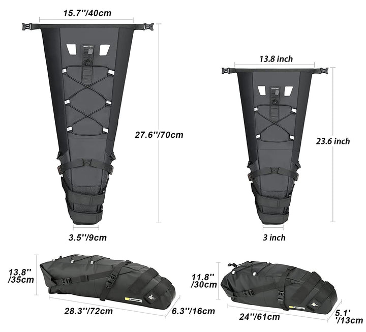 Fahrrad Satteltasche wasserdicht 10/13 L für MTB und Rennrad - Bild 6
