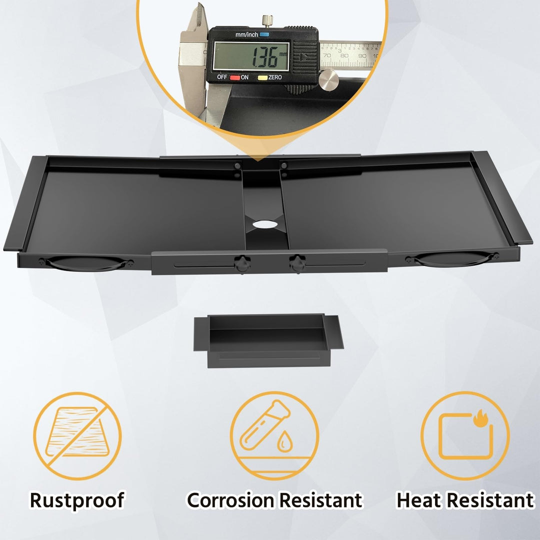 Fettauffangschale Gasgrill Universal Stahl einstellbar 61-80 cm - Bild 2