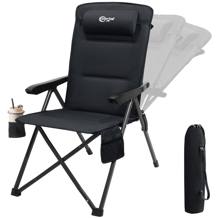 Campingstuhl klappbar 3-fach verstellbar bis 160 kg Stahl Oxford