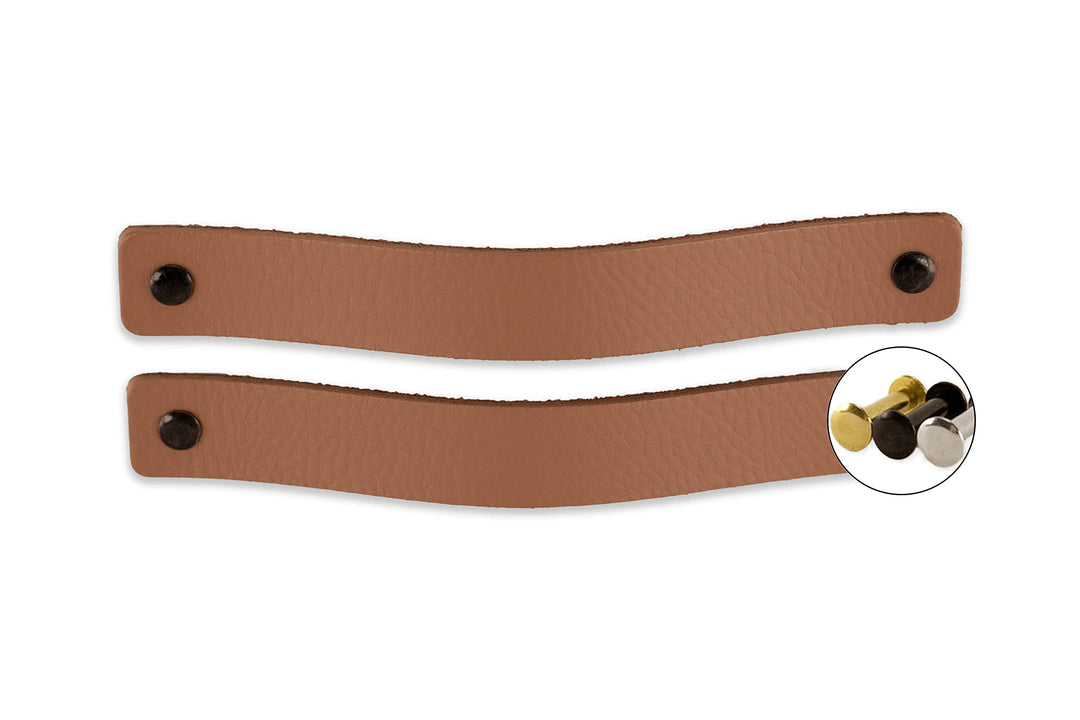 Möbelgriffe Leder Taupe 20 cm – 6er Set mit Schrauben - Bild 7
