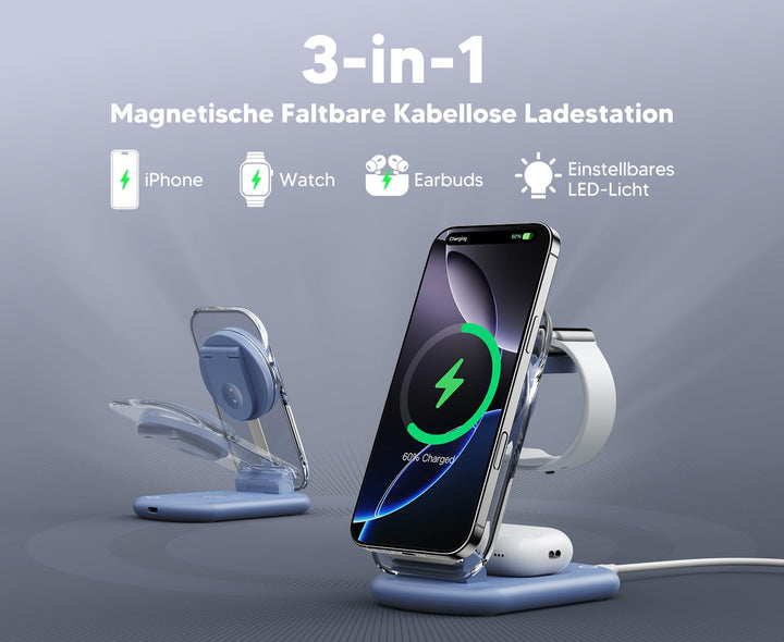 3-in-1 Ladestation iPhone Apple Watch AirPods MagSafe faltbar - Bild 4